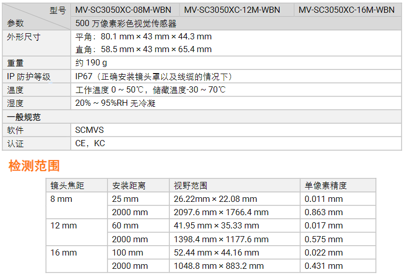 海康MV-SC3050XC-08m/12m/16m500萬像素彩色視覺相機讀碼傳感器參數.png